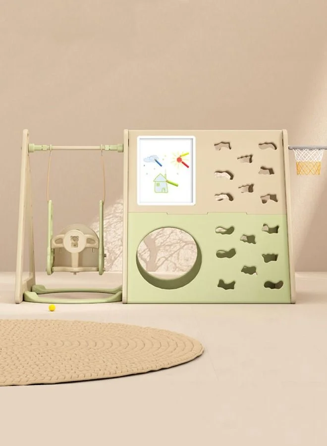 JSAITOYS 6-in-1 Multifunctional Play Tent Set with Basketball Hoop and Drawing Board (Kids Activity Center) rbzlb