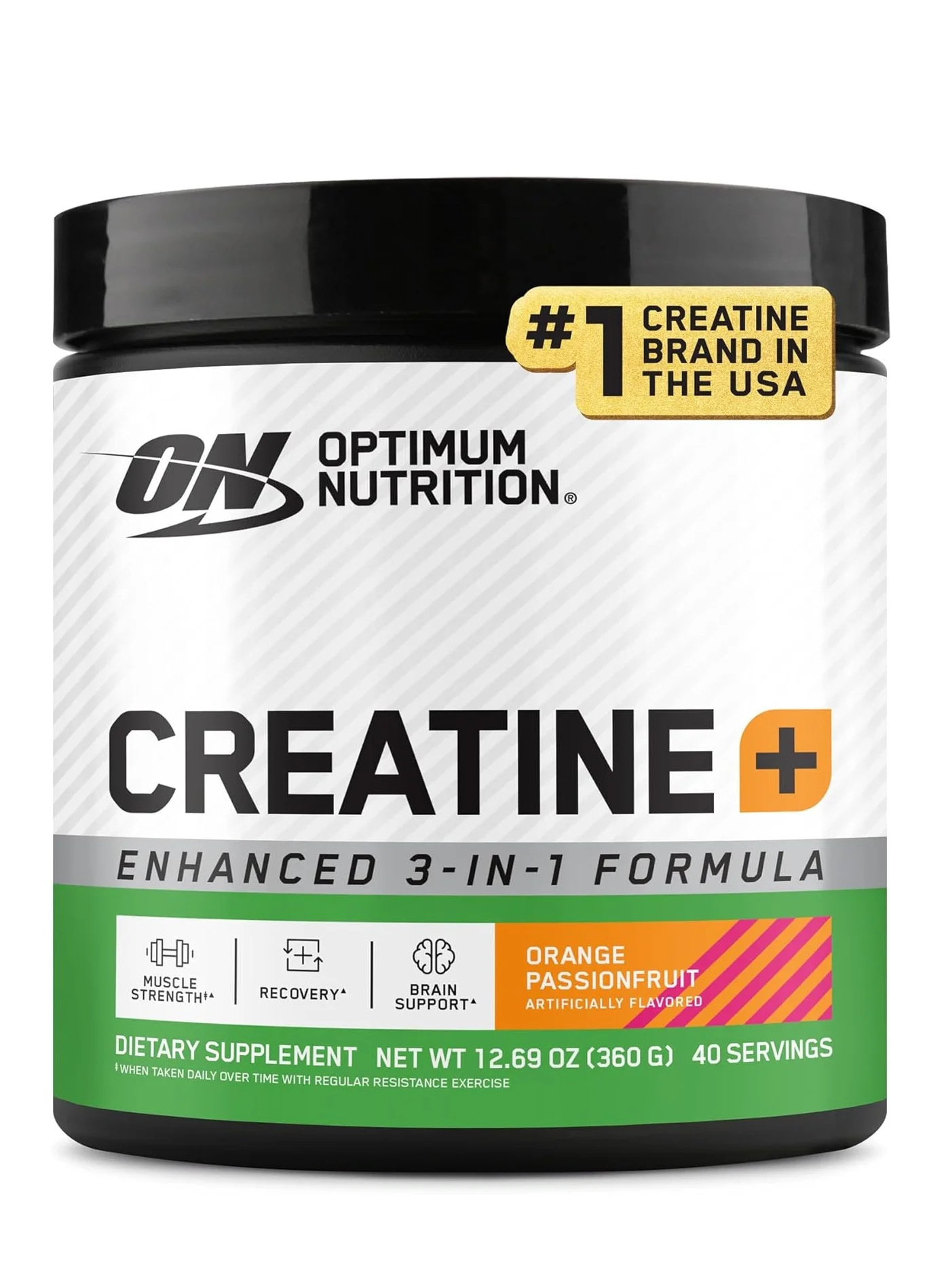 Premium Creatine Monohydrate Powder with Electrolytes and Vitamins B C D (Orange Passionfruit, 360g) 94s29