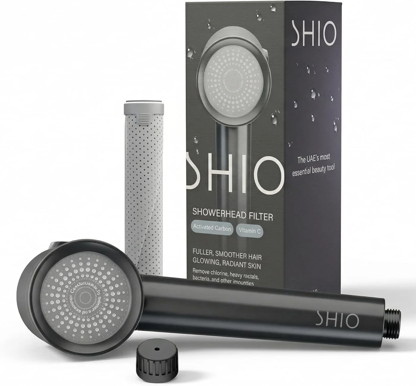 SHIO Premium Shower Head Filter Two-Stage Filtration System for Hair and Skin Care (Universal Fit) fhm2l