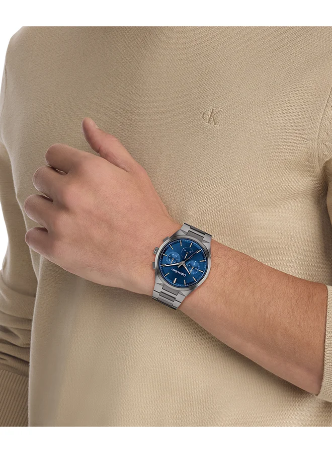 Premium Analog Round Stainless Steel Wrist Watch for Men (44 mm) ezzb9