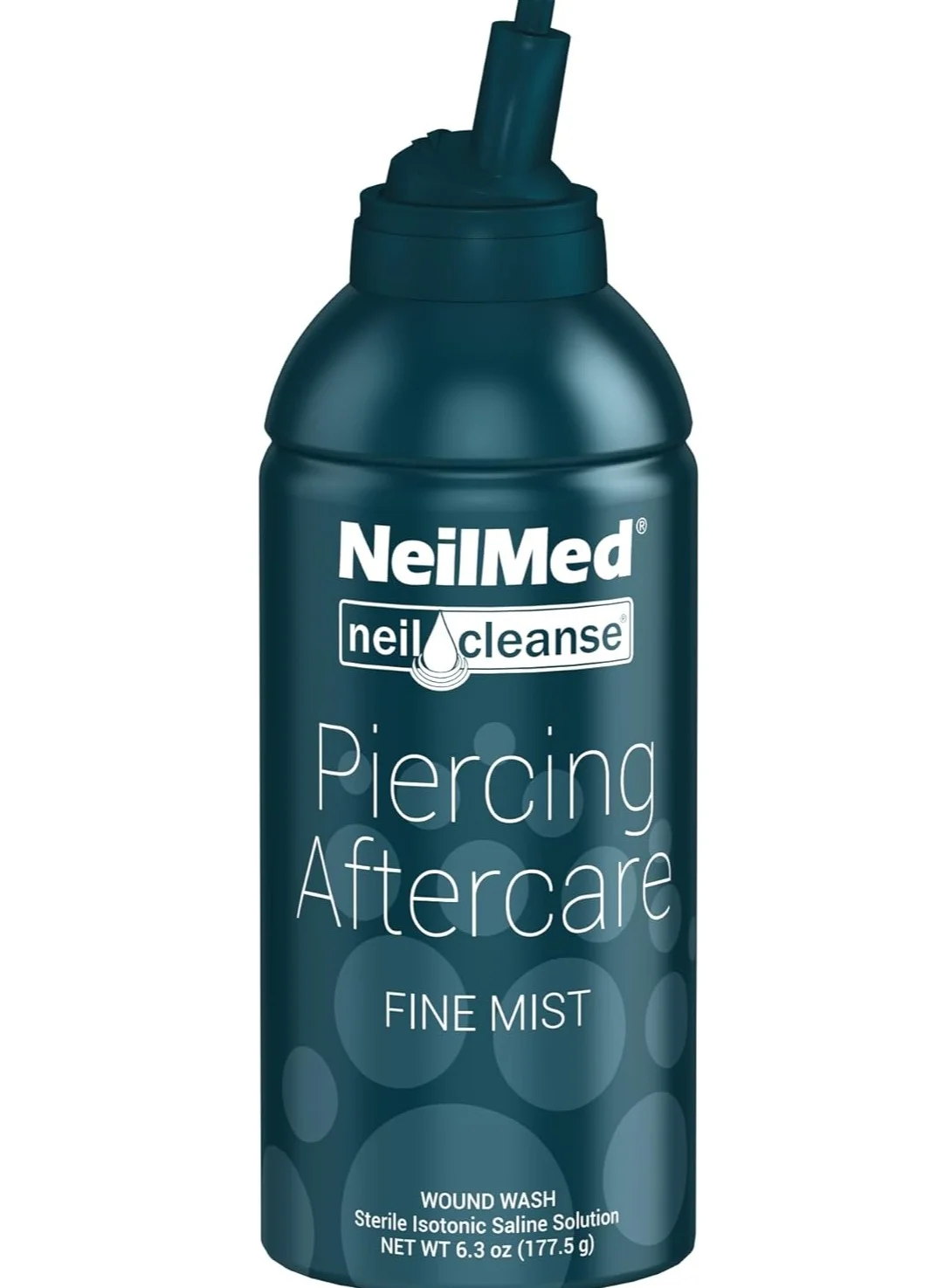 NeilMed Piercing Aftercare Fine Mist Saline Solution (180 mL) ztghp