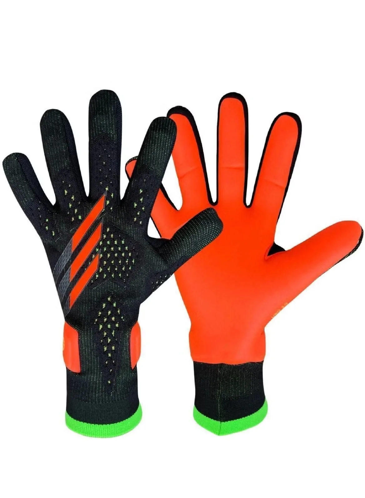 Sport Professional Goalkeeper Gloves with Fingersave Protection (Black/White, Size 9) idouq