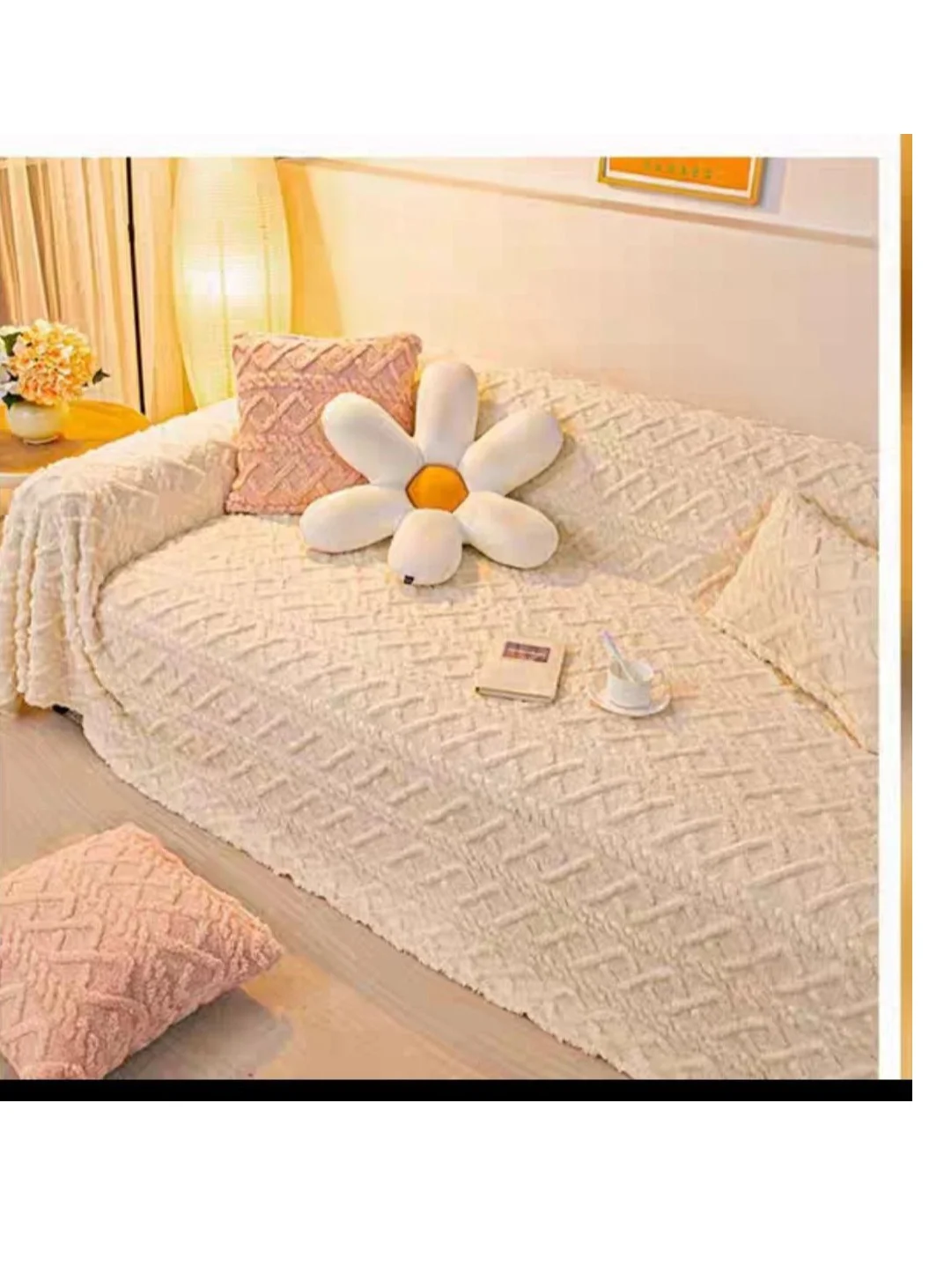 BAIG Thickened Plush Sofa Throw Blanket Premium Soft Furniture Protector for Living Room and Bedroom (150 x 200 cm) fkujy