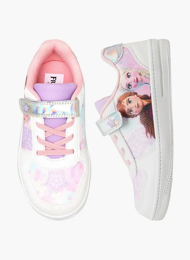Cartoon Girls Printed Sneakers Lightweight Comfortable Casual Walking Shoes (Pink, 25 cm) 0gwzh