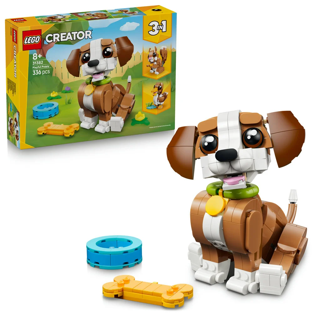 Building Blocks 3in1 Cute Animals Playful Puppy Dog Construction Set (336 Pieces) 400x6