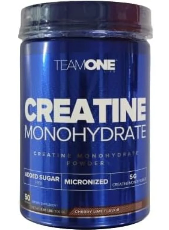 Team One Creatine Monohydrate Powder Cherry Lime Flavor (60 Servings) jfino