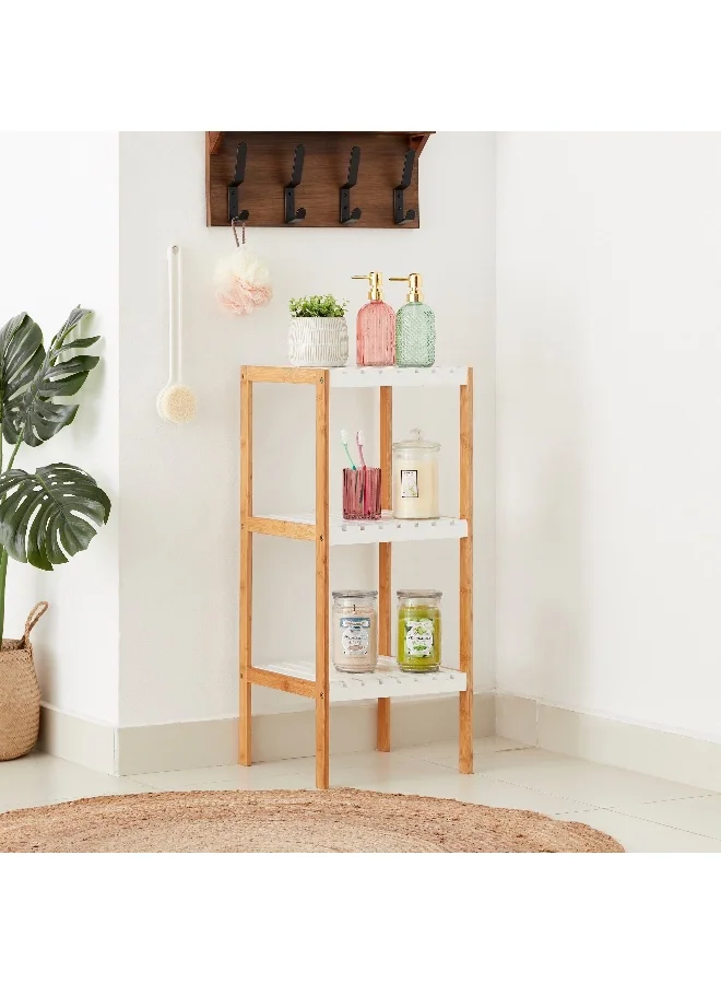 Home Box 3-Tier Bathroom Storage Rack Premium Metal Shelving Unit (34 x 79 x 33 cm) imoh8