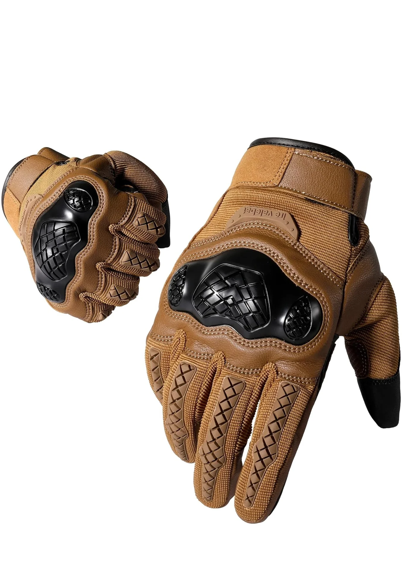Barakah Full Finger Touchscreen Motorcycle Gloves Premium Tactical Gear for Road Racing and Outdoor Sports (Black, Large) 32mvd