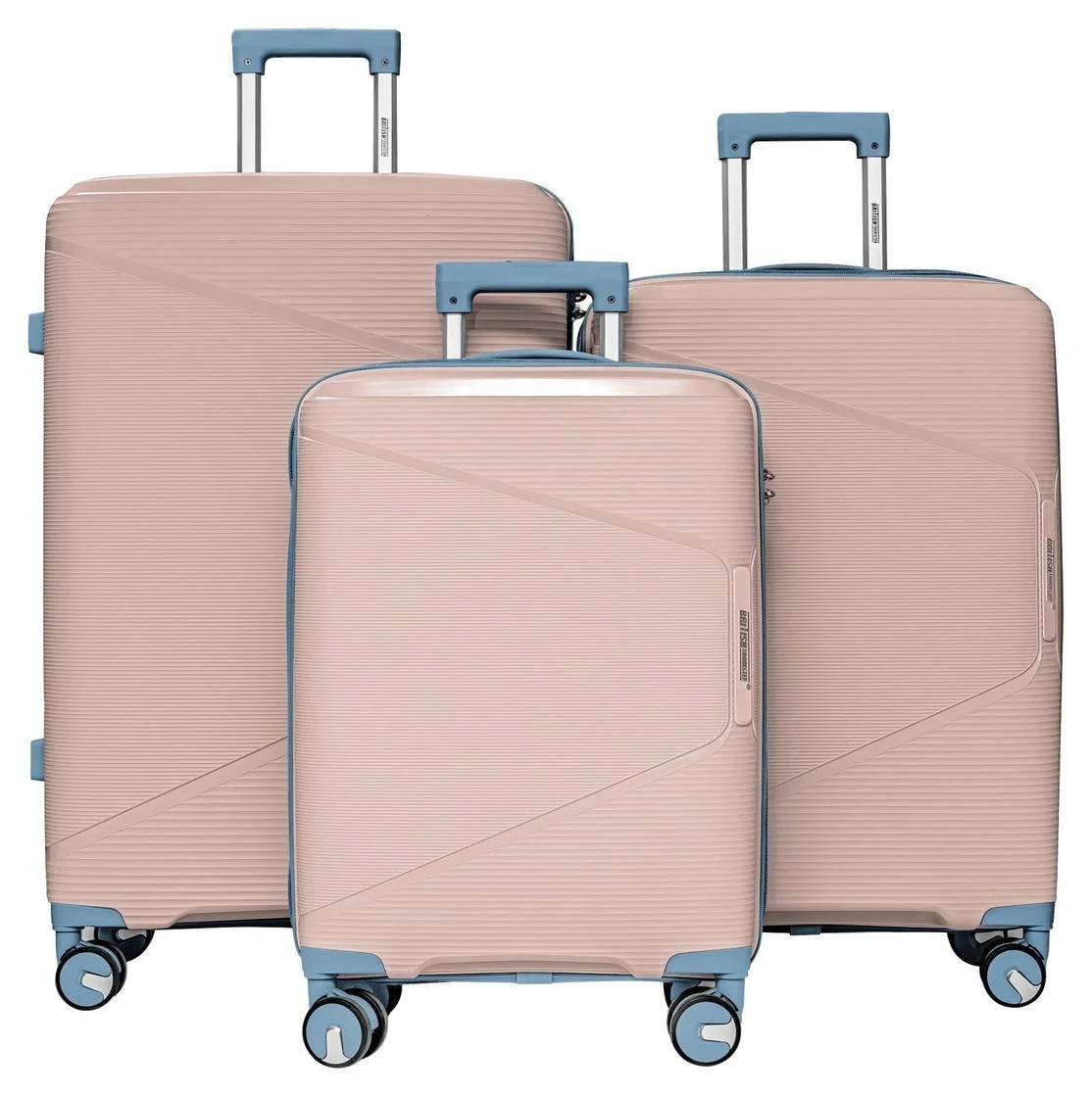 BRITISH TOURISTER 3-Piece Hardside Luggage Set Lightweight Spinner Suitcases with TSA Lock (Coral Pink, Small/Medium/Large) chq1o