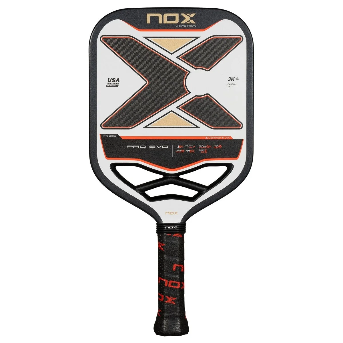 Nox Pickleball Pro Evo Racket Professional Lightweight Graphite Paddle for Advanced Players (Standard Size) yuax0