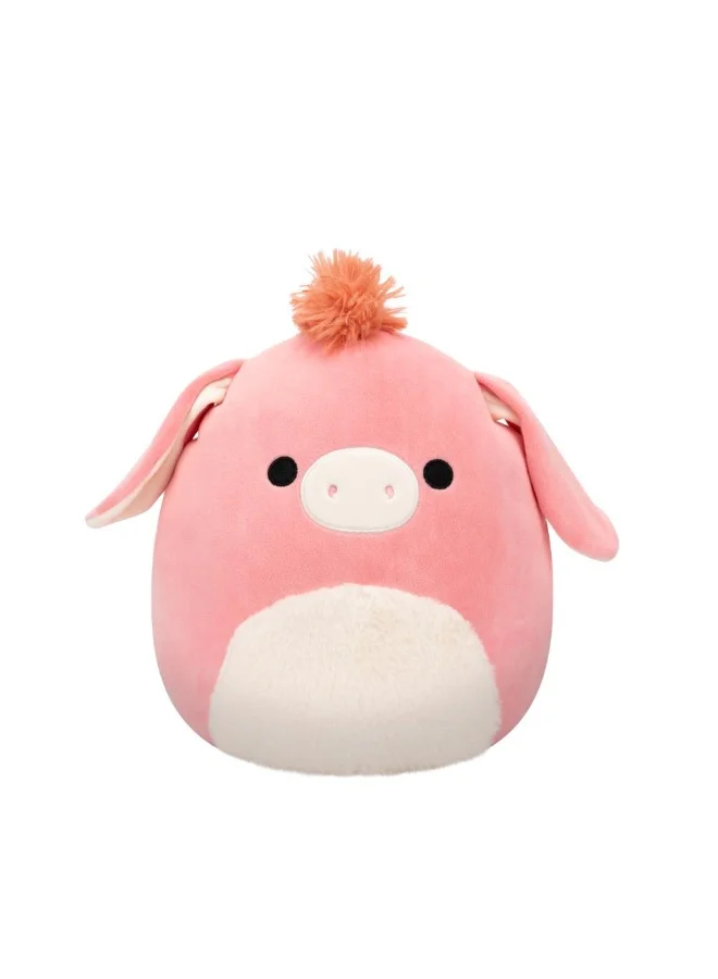 Squishmallows Maudie Pink Donkey Plush Toy Soft Stuffed Animal with Fuzzy Belly (30 cm) 0wi1h