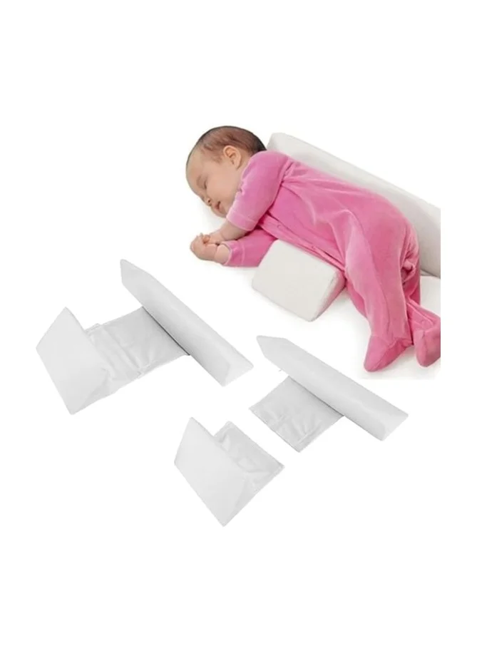 MIRFA Baby Side Sleeper Wedge with Adjustable Anti-Roll Positioner (White) g6aju