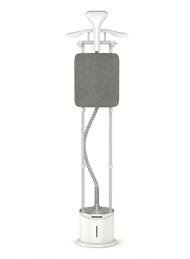 Premium Garment Steamer with 10 Steam Levels and Integrated Ironing Board (Silver, 2 L) 0tcsa