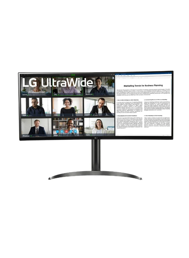Ultra-HD 34-Inch UltraWide WQHD Curved Monitor with USB-C 65W Charging, 100Hz Refresh Rate, HDR10, sRGB 99% (Black, 34-Inch) ayofo