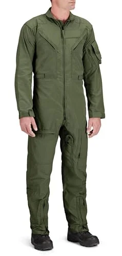 Professional Nomex Flight Suit Tactical Coveralls (Freedom Green, 38 Long) 0d5mv
