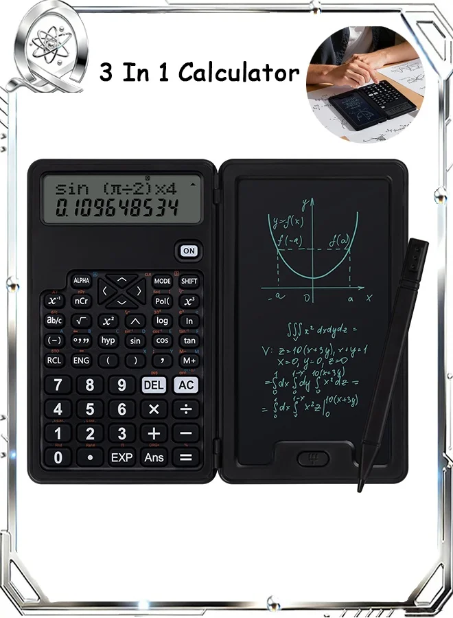 Quantum Scientific Calculator with Integrated LCD Writing Tablet and Stylus (Portable, 15 cm) e5o7a