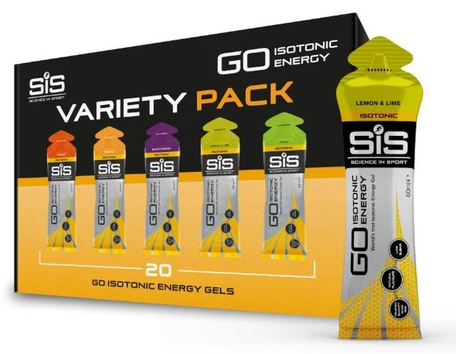 SIS Isotonic Energy Gels Carbohydrate Supplement for Endurance Athletes (Variety Pack, 20 x 60 mL) qekfr