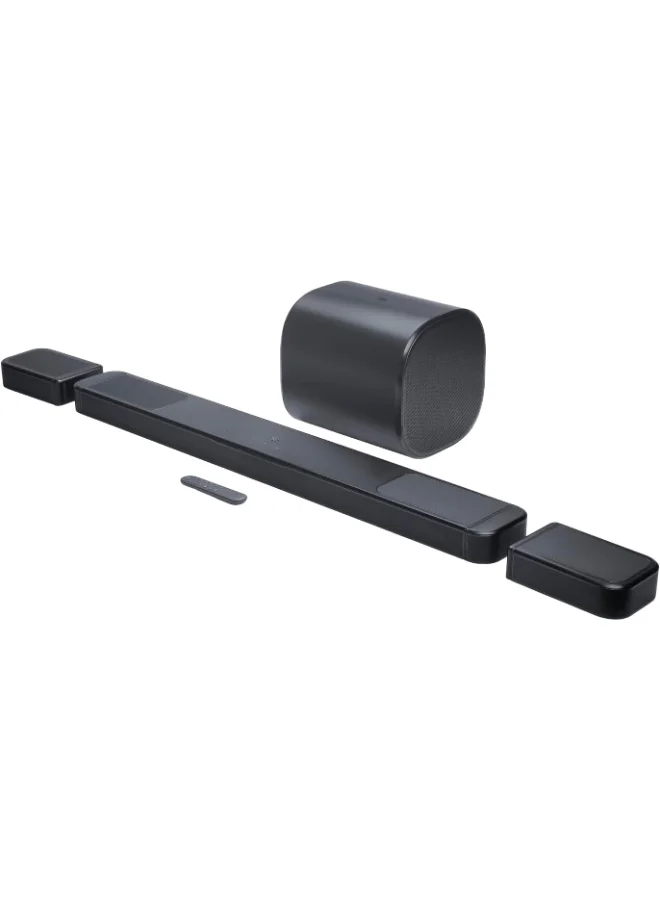 Premium Audio 11.1.4 Channel Soundbar System with Detachable Wireless Surround Speakers and 8-inch Subwoofer (Black) ypgo2