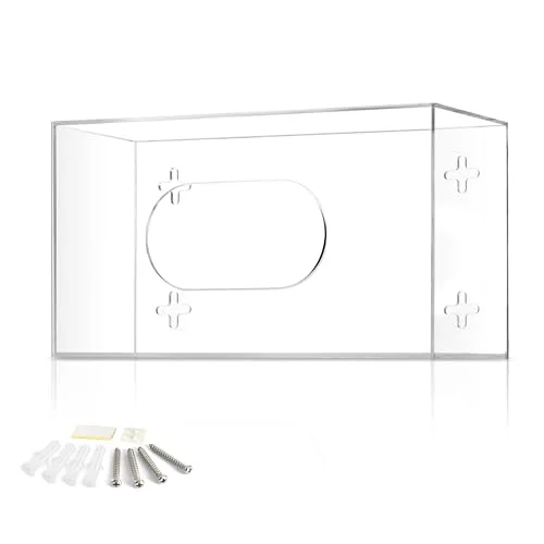 Premium Wall Mount Glove Dispenser Holder for Disposable Gloves (Single Box Capacity, Stainless Steel) lz6b5