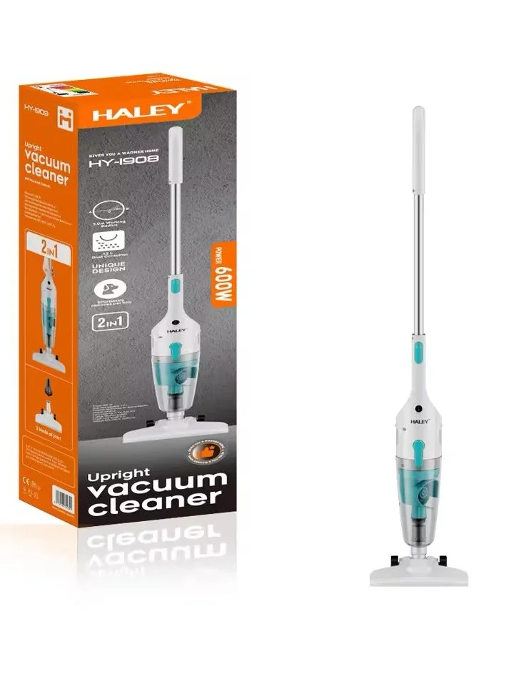 Haley 3-in-1 Handheld Vacuum Cleaner, 600W Powerful Suction, HEPA Filtration, Lightweight Corded Stick Vacuum for Home and Car (White, 1.2L) 1gjtv