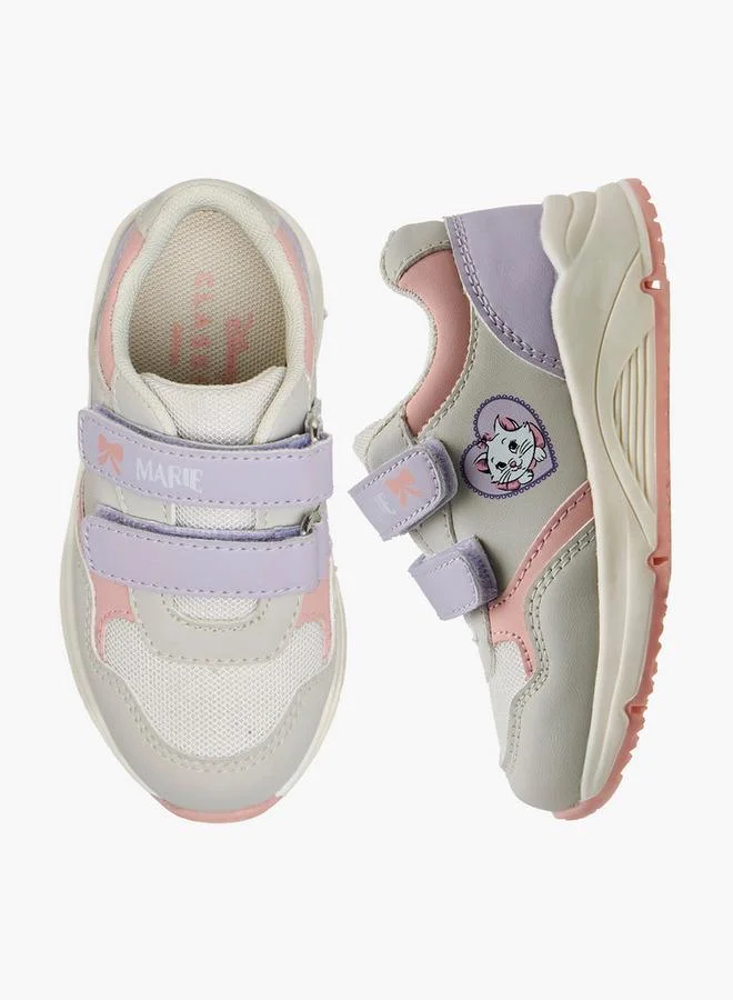 Cartoon Girls Marie Print Hook & Loop Sneakers Comfortable Casual Footwear for Kids (Pink, 20 cm) 0frmf