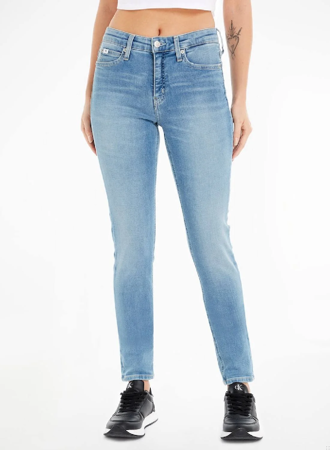 Premium Skinny Fit Denim Jeans for Women (Classic Blue, Size 30) yoe6y