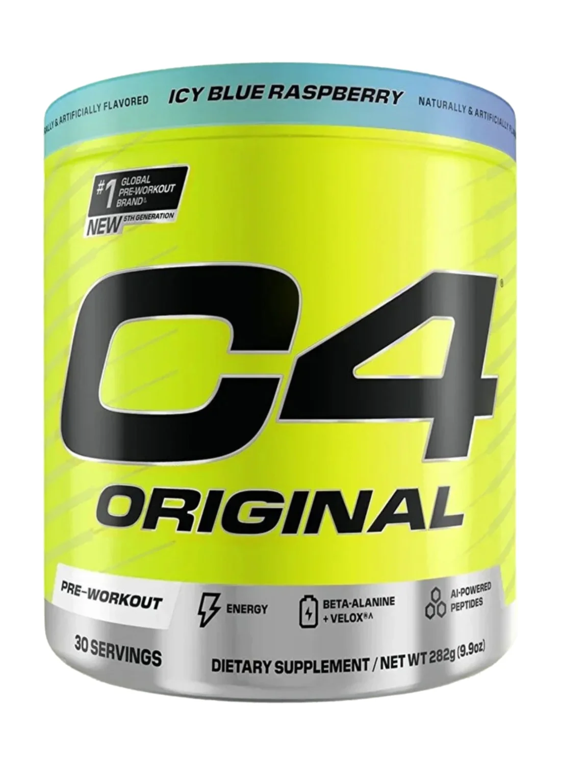Premium Pre Workout Energy Supplement Powder Icy Blue Razz (30 Servings) dvhxm