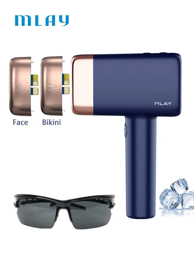 MLAY T14 Laser Hair Removal Device with 3¡æ Cold Compress Technology (Dark Blue, 500,000 Pulses) f38kf