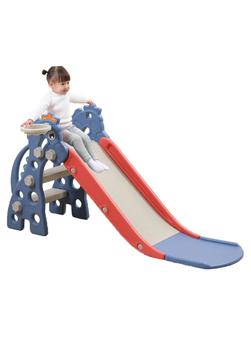 MaBaby Foldable Toddler Slide and Climber Set with Basketball Hoop for Indoor and Outdoor Play (120 cm x 40 cm) 7d90h