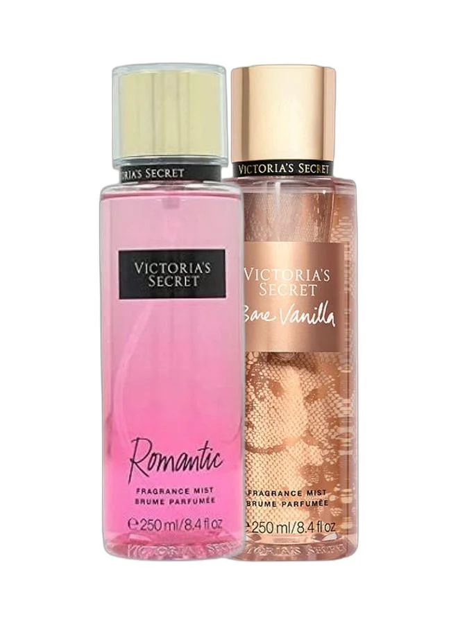 Premium Fragrance Mist Duo Set Romantic and Bare Vanilla Scented Body Spray (2 x 250 mL) 8rnhs