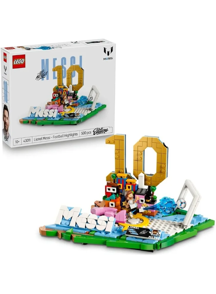 Premium Football Star 3D Display Model Building Kit with Collectible Minifigure (Sports Theme, 1 Piece) 36jxm
