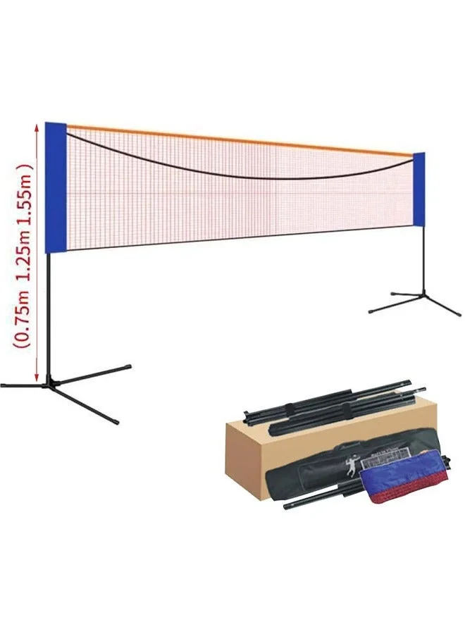 Founder Portable Badminton and Tennis Net Set, Height-Adjustable Stand with Carry Bag (4.2m) fo7u3
