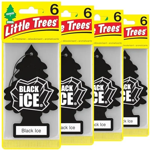 Premium Hanging Car Air Freshener Long-Lasting Scent for Auto and Home (Black Ice, 24 Pack) 9cwuk