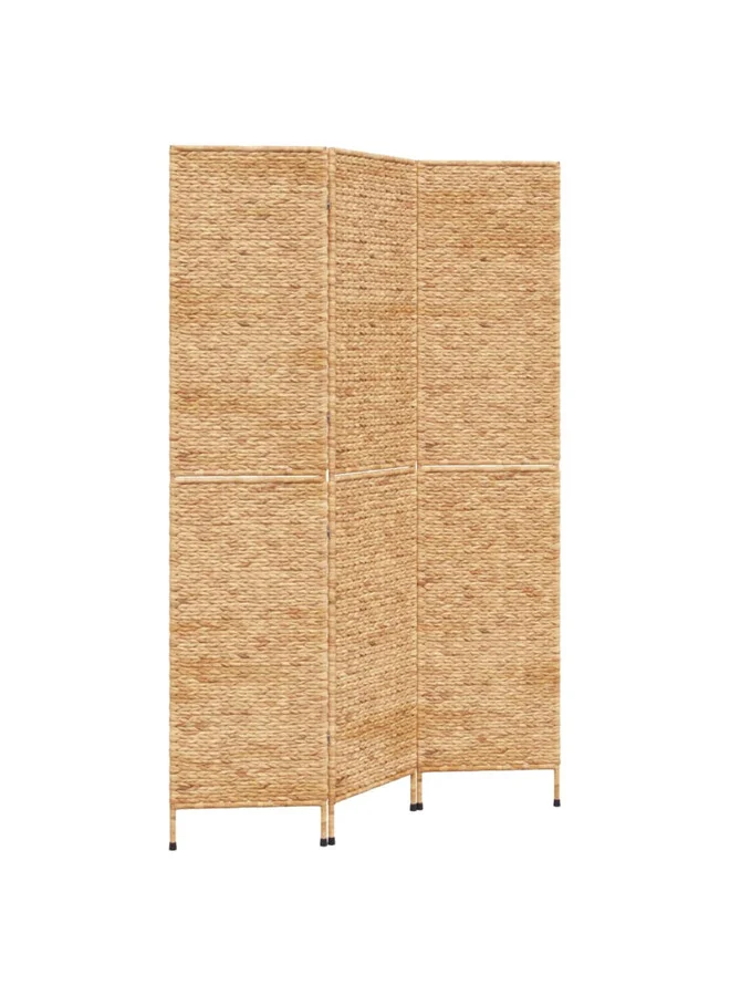 VidaXL 3-Panel Room Divider Handwoven Water Hyacinth Privacy Screen (122x180 cm) 7s45l