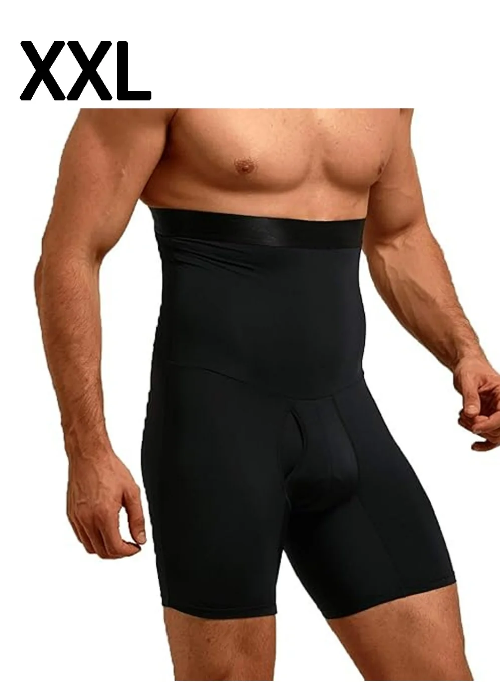 LLASIDO Men High Waist Compression Shorts Tummy Control Body Shaper Underwear (Black, XXL) 9b7wi