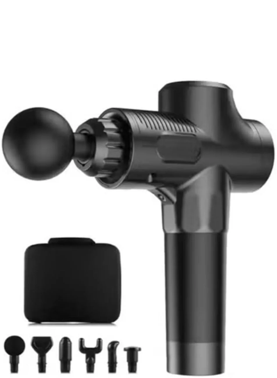 Premium Deep Tissue Percussion Massage Gun with 30 Speed Settings and 6 Interchangeable Heads for Full Body Muscle Recovery (Cordless, Rechargeable) j3cct