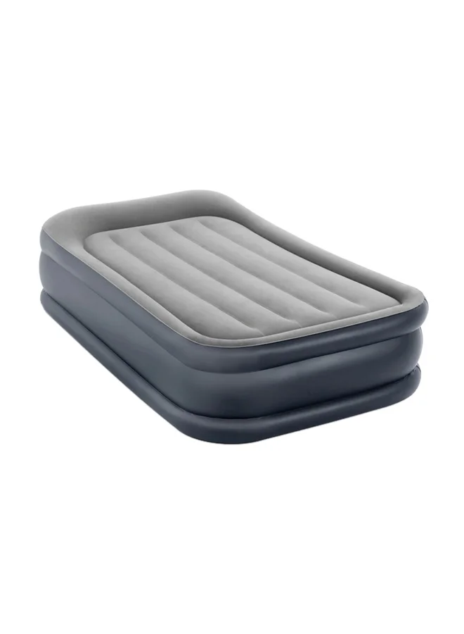 Premium Raised Air Mattress with Built-in Pillow Rest for Home and Guest Use (Multicolour, 99x191x42 cm) 2qpid