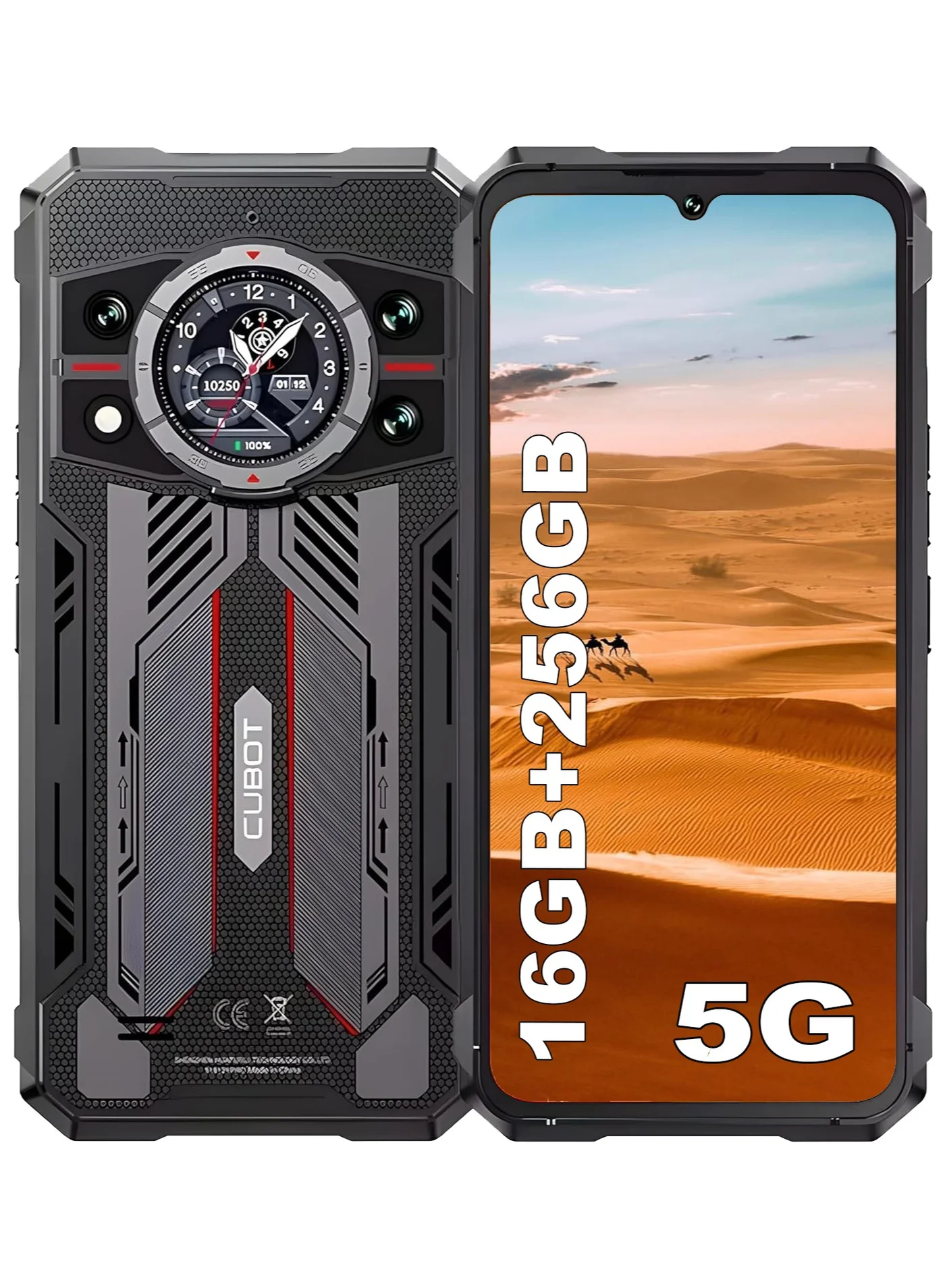 Cubot KingKong 11 5G Rugged Smartphone 16GB RAM 256GB ROM 10200mAh Battery 6.72 Inch FHD+ Display Waterproof Mobile Phone (Black) zkhq3