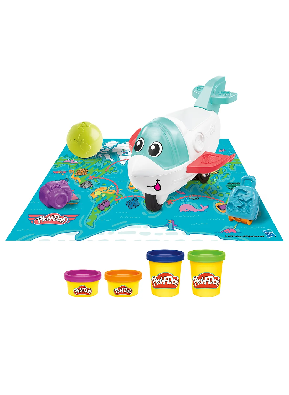 Airplane Explorer Creative Craft Set with Modeling Compound and Playmat (Multicolor, 4 Pack) dbqr5