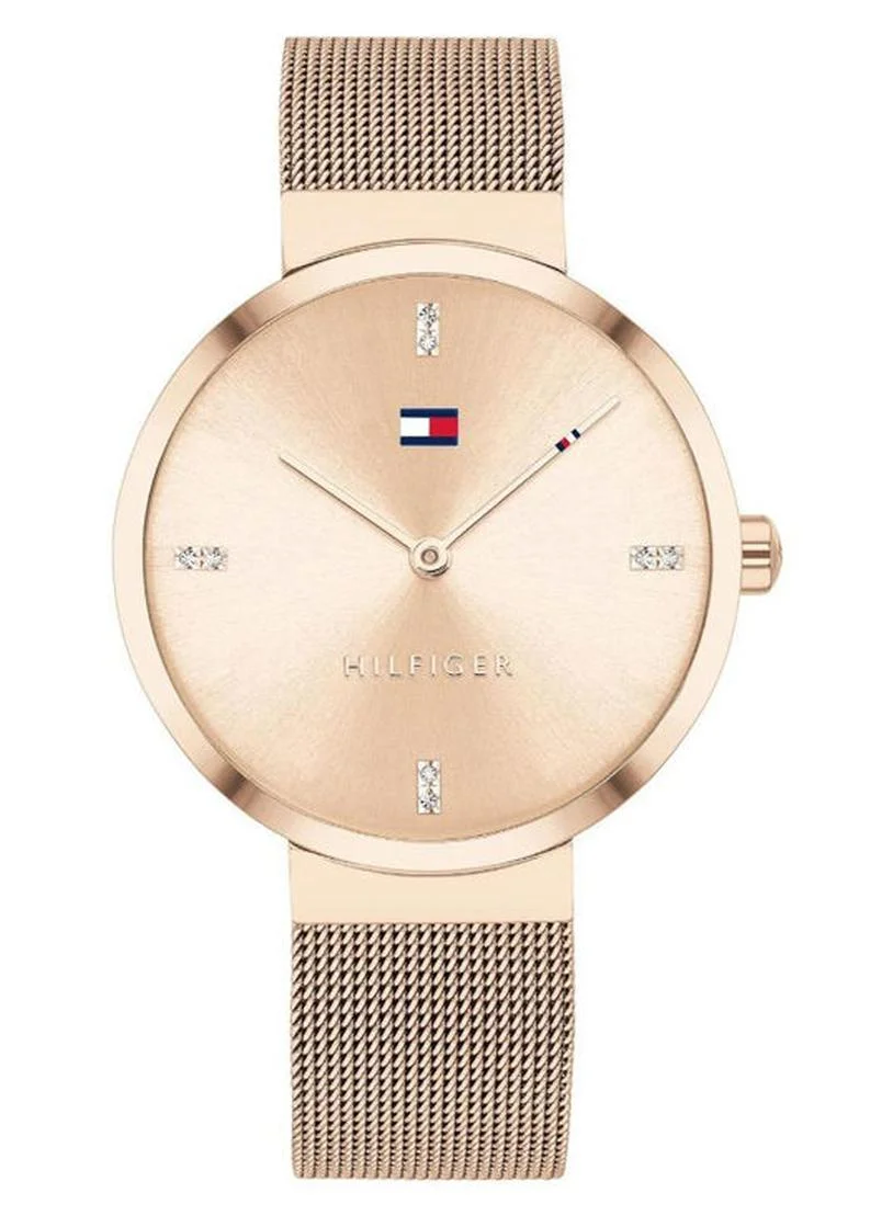Premium Stainless Steel Analog Wrist Watch for Women Elegant Quartz Timepiece (Silver, 34mm) ezxak
