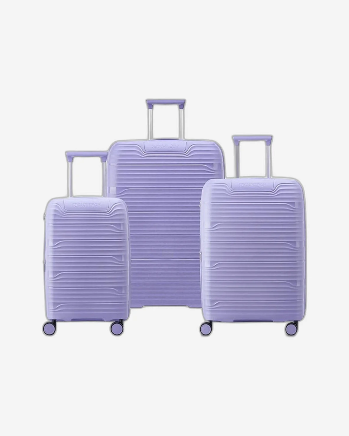 Premium Hardcase Expandable Luggage Trolley Set 3-Piece Travel Suitcase Collection (Lavender, 3-Piece Set) rbbei