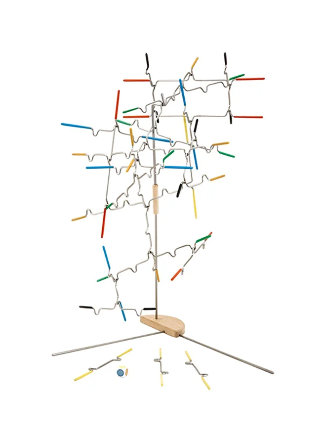 Premium Balance Game STEM Activity Set with 24 Colorful Rods and Wooden Base (1-4 Players, For Kids and Adults) xbww9