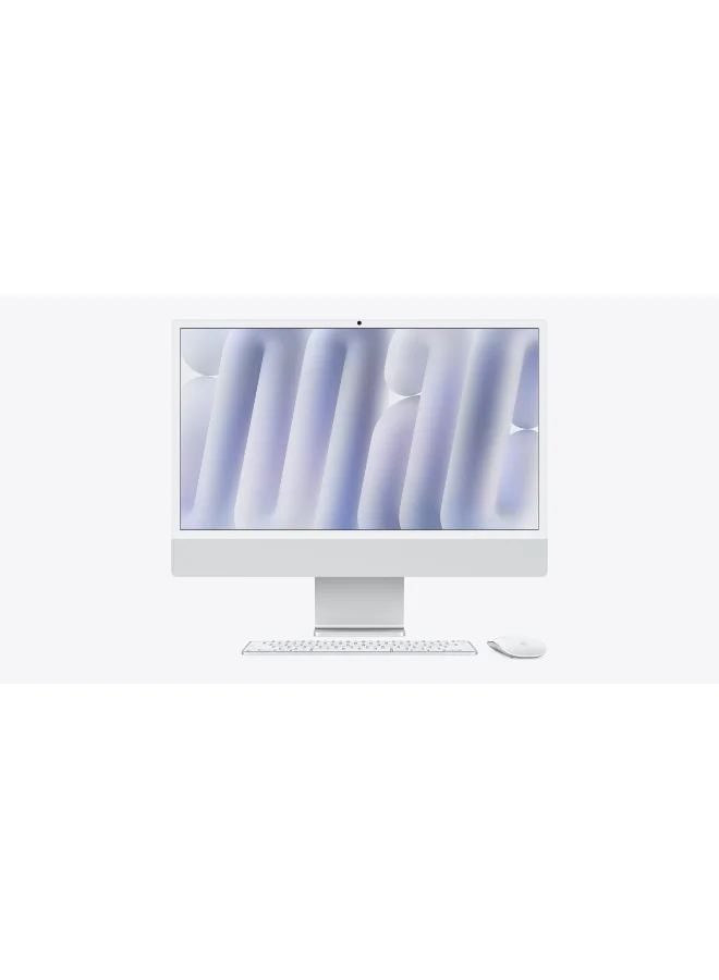 Premium Smart All-in-One Desktop Computer 24-Inch Display 16GB RAM 256GB SSD 10-Core CPU 10-Core GPU English and Arabic Keyboard (Silver) ym4k7