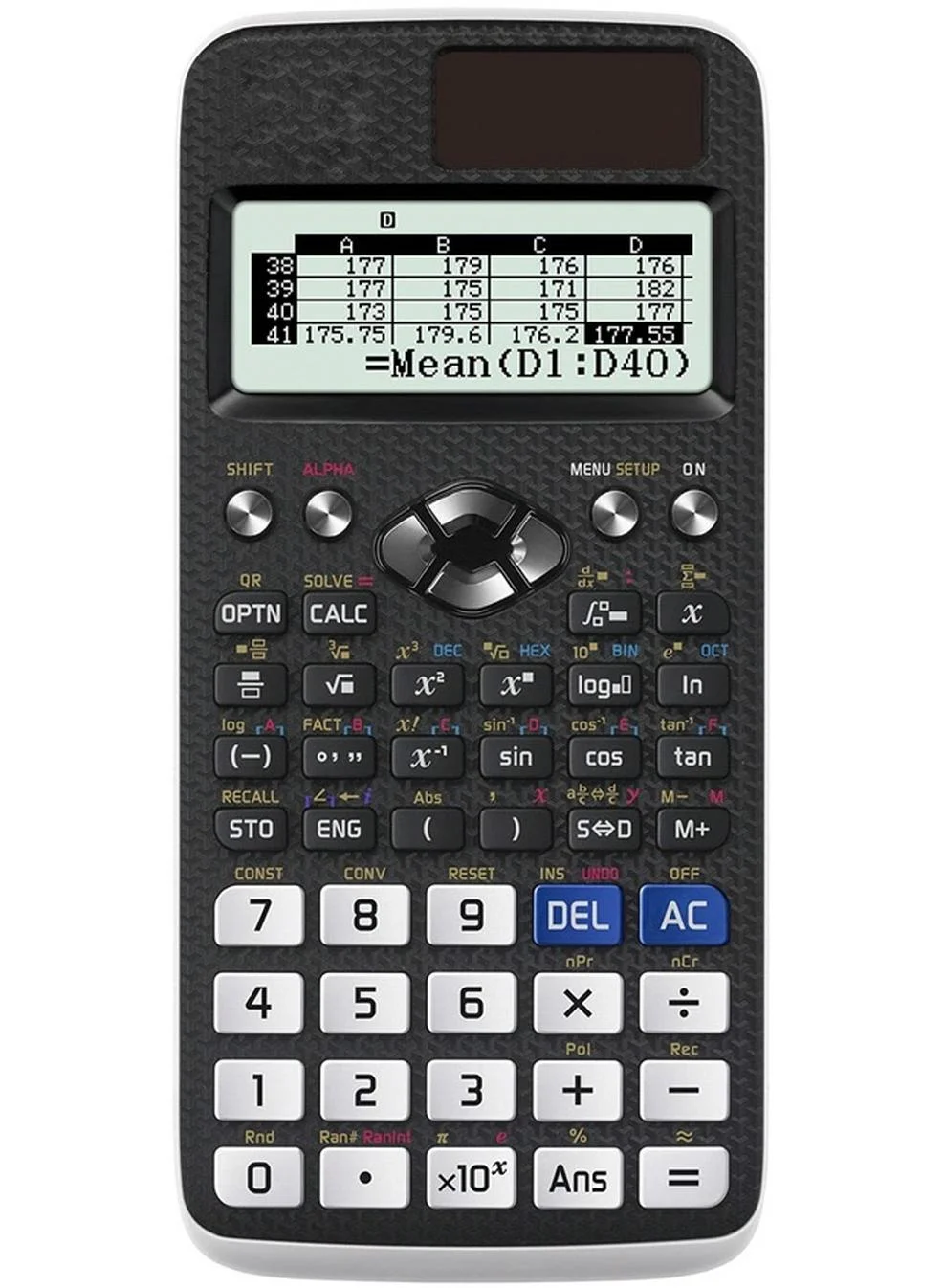 Premium Scientific Calculator High-Resolution Display Multi-Function Engineering Tool (Black, 16.5 cm) egvxk