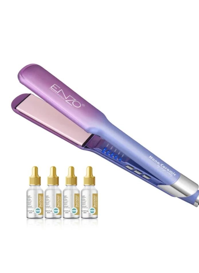 ENZO Professional Ionic Hair Straightener Flat Iron with 360 Degree Swivel Cord for Smooth Styling (Standard Size) n42wr