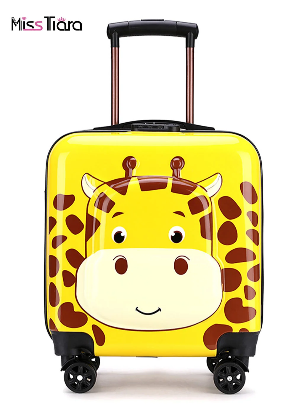 MissTiara Kids Roller Duffle Bag Travel Luggage with Quiet Spinner Wheels (18 Inch) scgwv