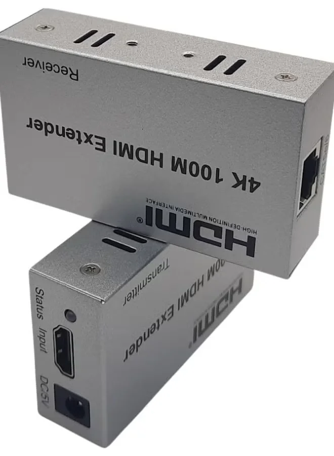 Reacon 4K HDMI Extender Ultra HD Signal Transmitter for Cat5e/6 Cable (100m, 3840x2160@30Hz) hmjpn