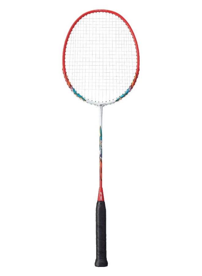 Premium Badminton Racket Lightweight Graphite Frame (White Red, U4) 1xxx1