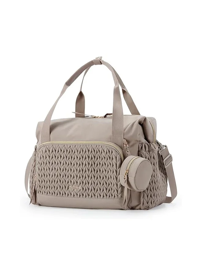 GUDOO Large Capacity Diaper Bag Tote Premium Travel Organizer with Pacifier Case (Grey, 40x30x20 cm) ytkzl