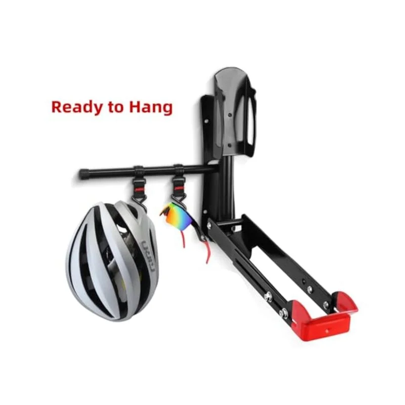 Premium Rotatable Bike Wall Mount Heavy-Duty Foldable Storage Rack (3-Level Adjustable, Space-Saving) mp3mx